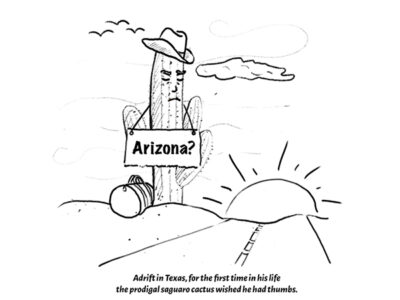 Gundry: saguaro cacti do not grow in Texas