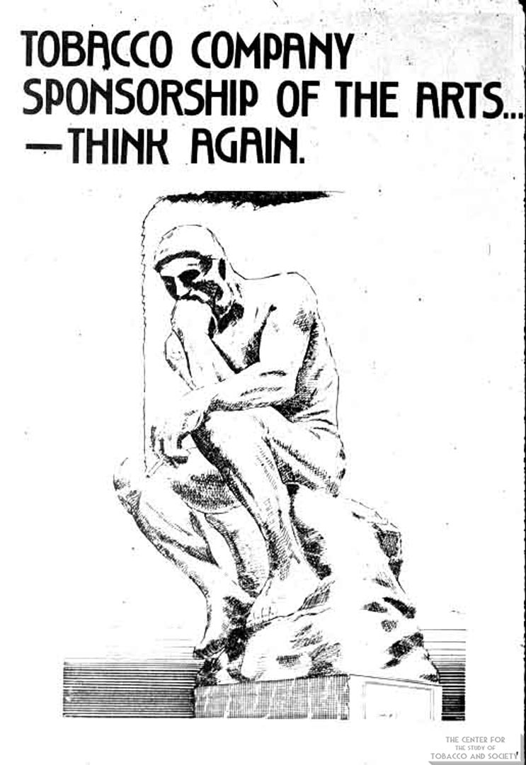 Tobacco Company Sponsorship of the Arts Think Again