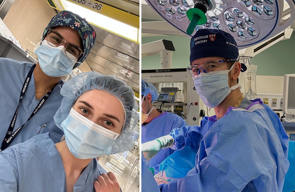 Huivaniuk and Dzemiliev with scrubs and masks on.