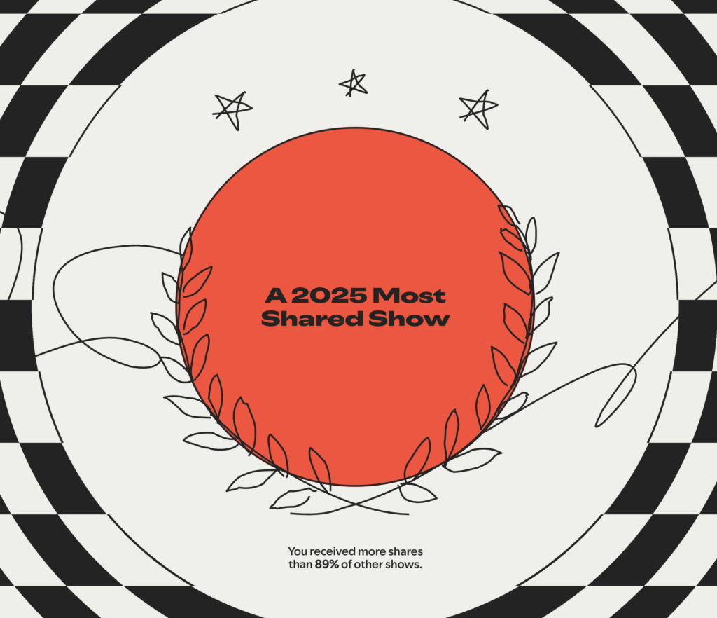 Spotify wrapped: A 2025 most shared show. You received more shares than 89% of other shows.