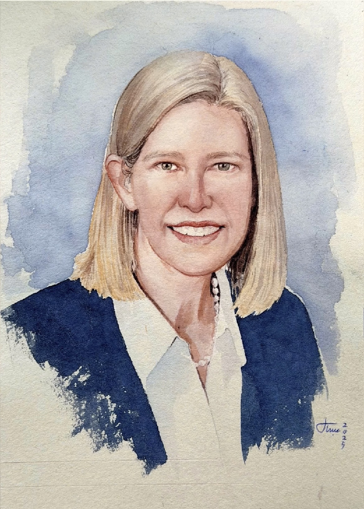 A stylized portrait of Gillison.
